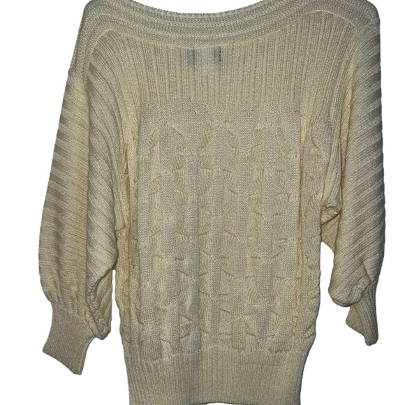 Vintage womens  Savion cream sweater size 12 made in the USA - Picture 5 of 5